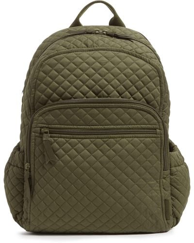 Vera Bradley Recycled Cotton Campus Backpack - Green