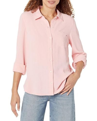 Tommy Hilfiger Button-down Shirts - Pink