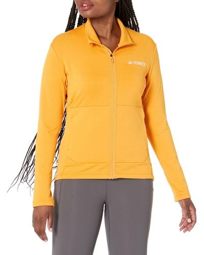 adidas Standard Terrex Multi Light Fleece Full Zip Jacket - Yellow