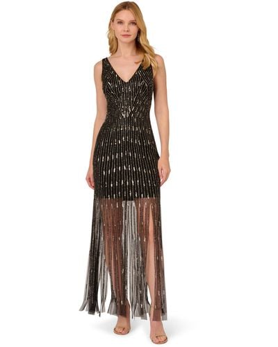 Adrianna Papell Beaded Carwash Dress - Multicolor