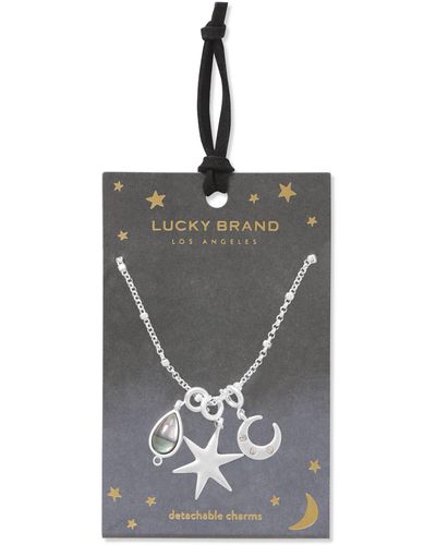 Lucky Brand Star Charm Necklace - Gray