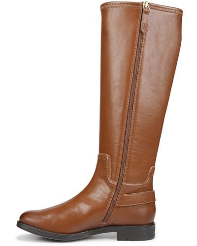 Franco Sarto S Merina Knee High Riding Boots Cognac Brown Wide Calf Stretch 5.5 M