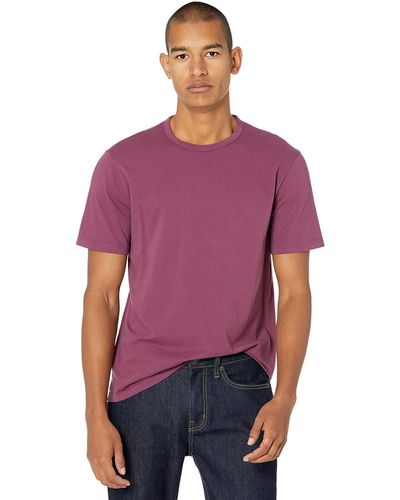 Vince Garment Dye Short Sleeve Crew - Purple