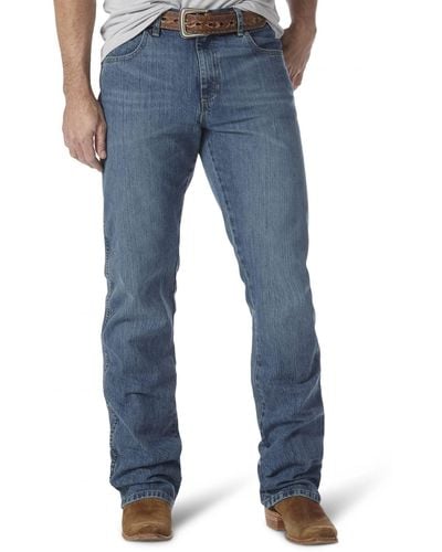 Wrangler Jeans Uomo Indossato in 33W x 36L - Blu