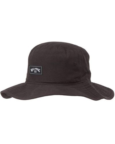 Billabong Big John Safari Sun Protection Hat With Chin Strap - Black