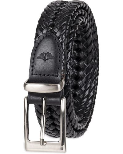 Dockers Leather Braided Casual And Dress Belt,black Lace,30