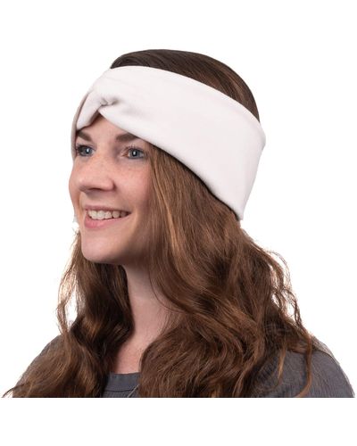 Isotoner S Recycled Water Repellent Cozy Soft Stretch Fleece Twist Headband - Brown