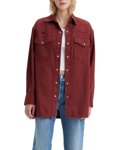 Levi's Dylan Relaxed Western Shirt - Red