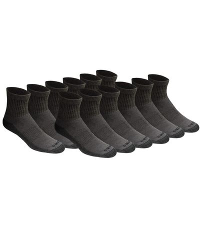 Dickies Big & Tall Dri-tech Moisture Control Quarter Socks - Black
