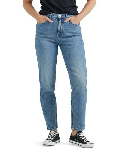 Lee Jeans High Rise Mom Jean - Blue
