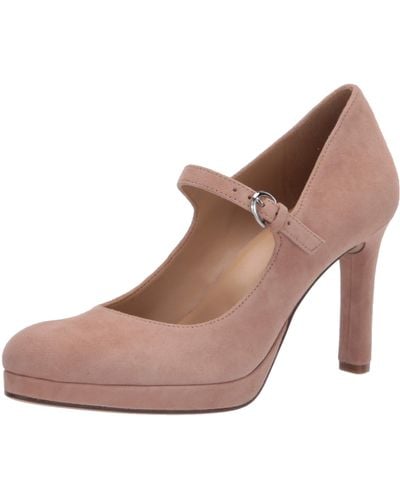 Naturalizer S Talissa Mary Jane Pumps,crème Brulee Beige Suede,7.5 Wide - Brown