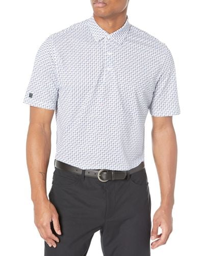 Greg Norman Collection Derby Polo White - Blue