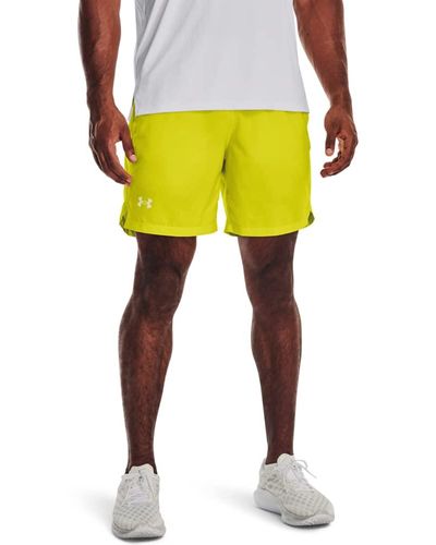 Under Armour Launch Stretch Woven 7 Inch Shorts - Yellow