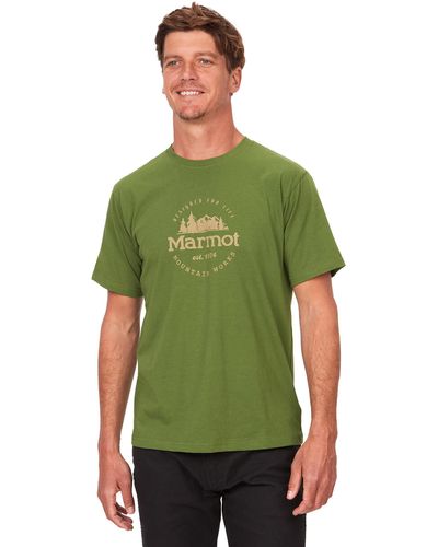 Marmot Culebra Peak Short Sleeve Tee Shirt - Green