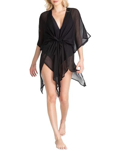Rachel Roy Standard Flutter Hem Kimono - Black