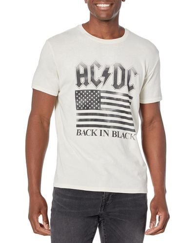 Lucky Brand Acdc Flag Graphic Tee - White