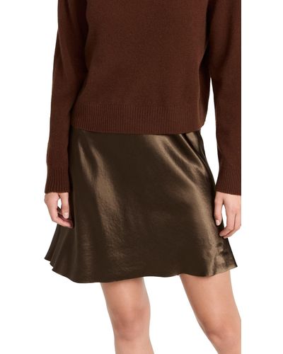 Vince S Short Slip Skirt - Brown