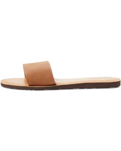 Volcom Simple Synthetic Leather Strap Slide Sandal - Multicolor