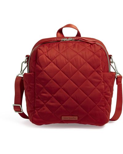 Vera Bradley Performance Twill Convertible Small Backpack - Red