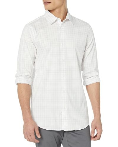 Amazon Essentials Slim-fit Long-sleeve Stretch Dress Shirt - White