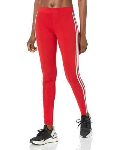 adidas Originals Womens Adicolor Classics 3-stripes Leggings - Red