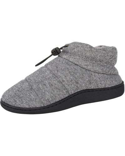 Hanes S Slipper Boot House Shoes With Indoor Outdoor Memory Foam Odor Protection Fresh Iq Sole - Gray