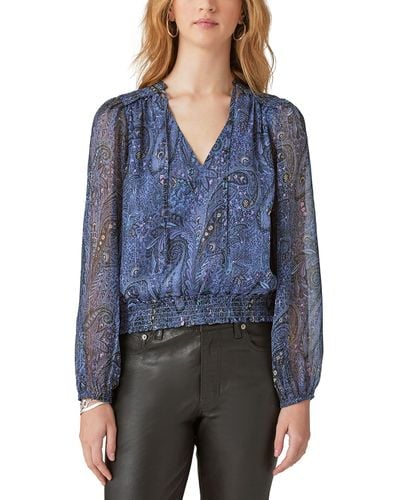 NWT Lucky Brand Floral Long Sleeve Valentina Blouse XS