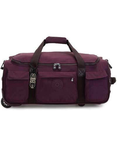 Kipling Discover Large Rolling Duffle Weekender Bag - Purple