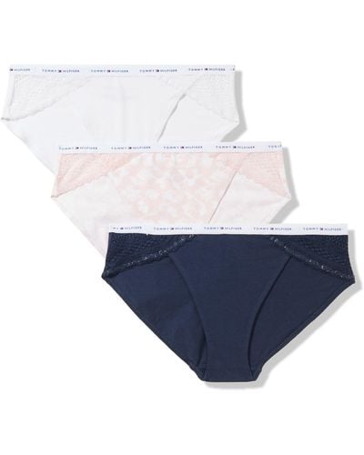 Tommy Hilfiger Cotton Lace Bikini Underwear Panty - White