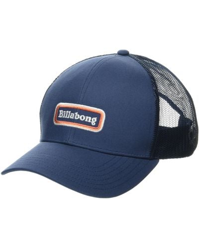 Billabong Walled Adjustable Mesh Back Trucker Hat - Blue