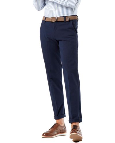 Dockers Slim Tapered Fit Workday Khaki Smart 360 Flex Pants (black) Men's Clothing - Blue