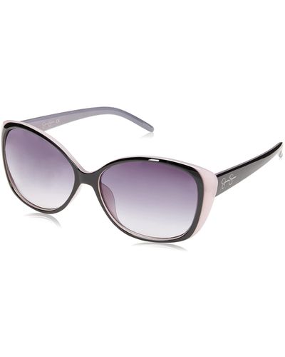 Jessica Simpson J5234 Over-sized Butterfly Sunglasses With 100% Uv Protection ,black,70 Mm