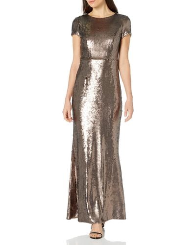 Adrianna Papell Sequin Mermaid Gown - Black