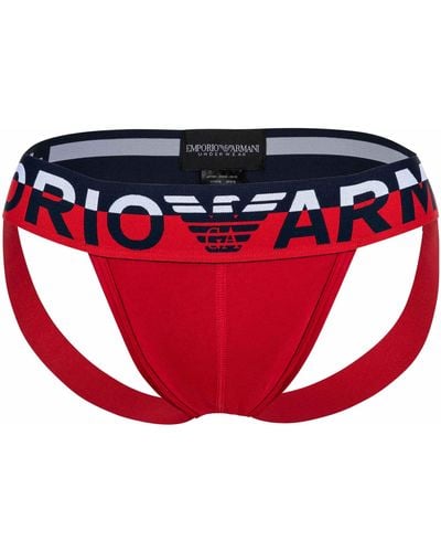 Emporio Armani Underwear Jockstrap Megalogo - Rouge