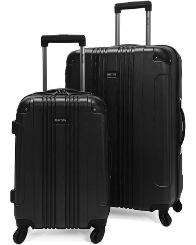 Kenneth Cole Reaction Out Of Bounds Luggage Collection Lightweight Durable Hardside 4-wheel Spinner Travel Suitcase Bags - Black