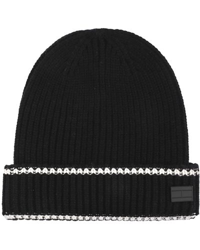 Tommy Hilfiger Varsity Skeleton Plate Cuff Hat - Black