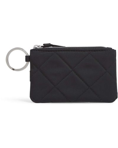 Vera Bradley Performance Twill Deluxe Zip Id Case Wallet With Rfid Protection - Black