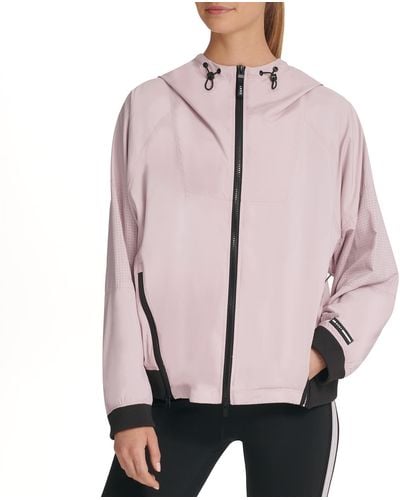 DKNY Sport Perforated W/hood Jacket - Pink