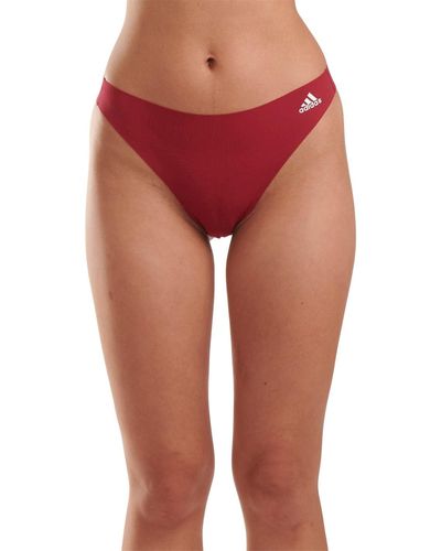 adidas Micro Flex Thong Panty Underwear - Red