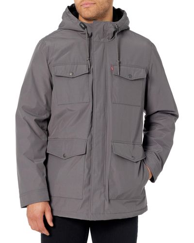 Levi's arctic cloth hooded rain jacket best sale