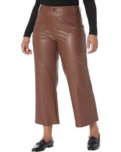 PAIGE Anessa High Rise Wide Leg Patch Pockets In Chestnut - Brown