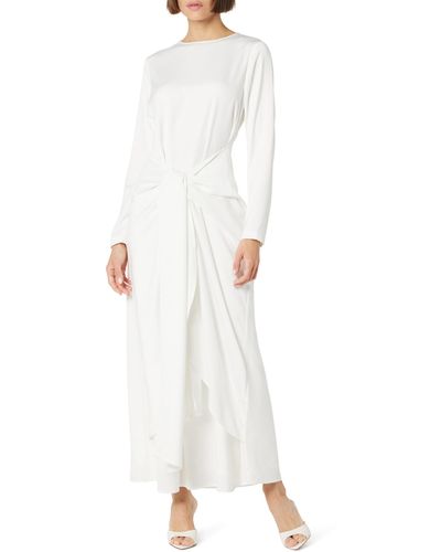 The Drop Tie Wrap Maxi Dress By @withloveleena - White