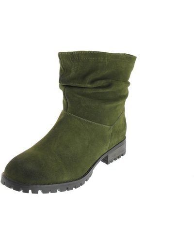 Chinese Laundry Flip Suede Slouch Bootie - Green