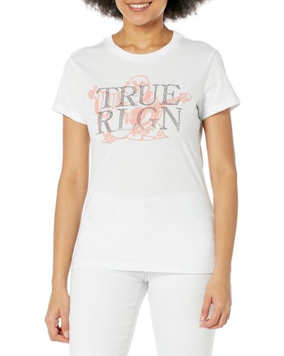 True Religion Crystal Tr Crew Tee - White