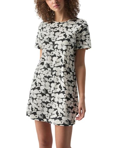Sanctuary The Only One T-shirt Dress Echo Blooms Small - Black