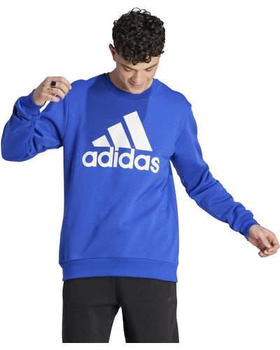adidas Essentials Fleece Big Logo Sweatshirt - Blue