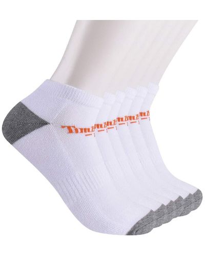 Timberland Mens Performance Lowcut Length 1/2 Cushion 6-pack Casual Socks - White