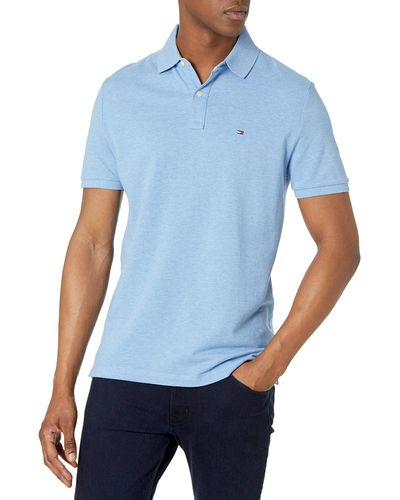 Tommy Hilfiger Short Sleeve Polo Shirt In Custom Fit - Blue