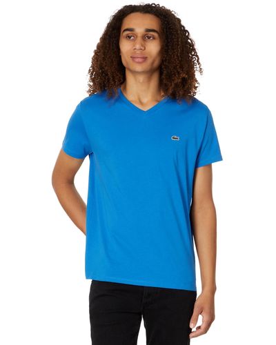 Lacoste Short Sleeve V-neck Pima Jersey T-shirt - Multicolor