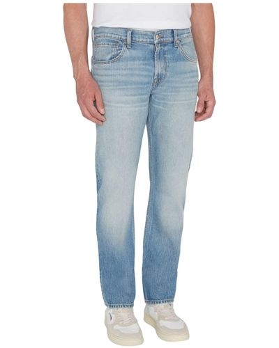 7 For All Mankind The Straight Leg Waterfall Jeans - Blue